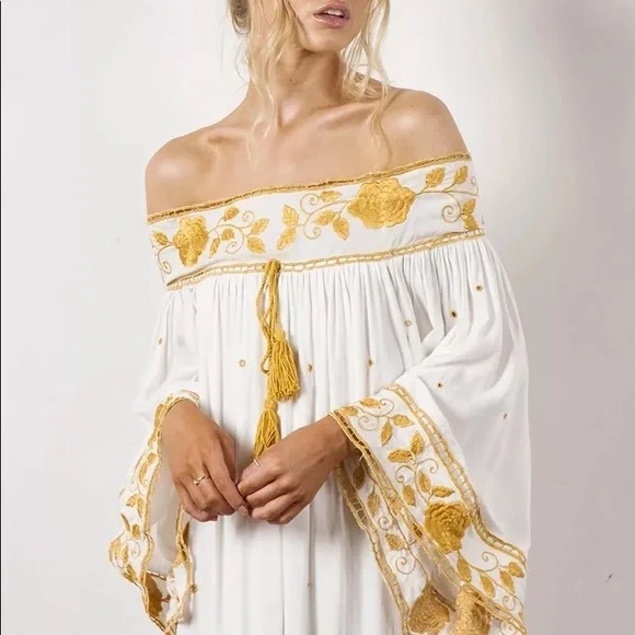 slim fit dress slacks Momyknows White Boho Lace Bandeau Crop Ruffle 2-in-1 Side Slit Photoshoot  Maternity Maxi Dress main image 0